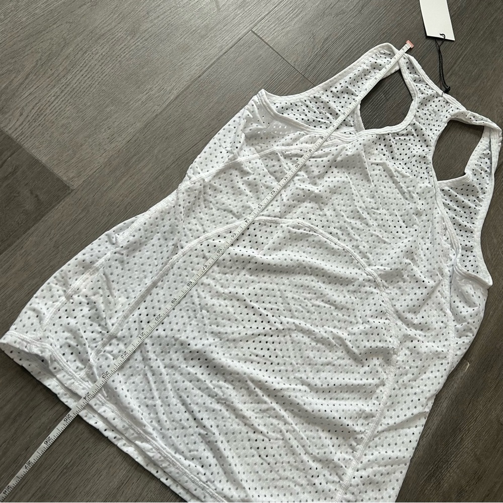 NWT 925fit Twist & Shout white Mesh Racerback Tank Top workout Womens Large - Picture 7 of 7